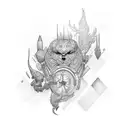 trader tattoo design idea