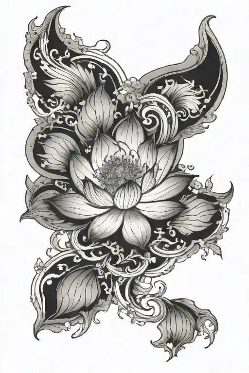 lotus pheniox half alive tattoo design idea