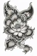 lotus pheniox half alive tattoo design idea