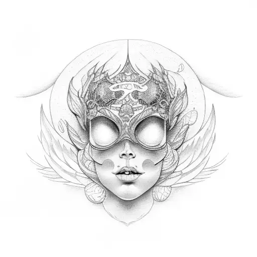 potato,egg and angel  tattoo design idea