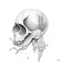 potato,egg and angel  tattoo design idea