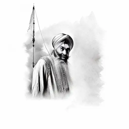 Sikh and Italian renaissance  tattoo design idea