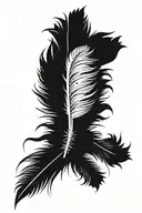 black feathers around the arm band tattoo design idea
