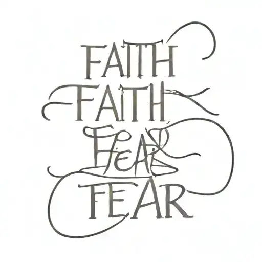 Faith over fear tattoo design idea