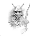 architect men with crossbow tattoo design idea