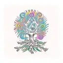Tree of Life spin tattoo design idea