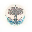 Tree of Life spin tattoo design idea