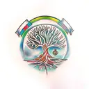 Tree of Life spin tattoo design idea