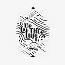 "The Way, The Truth, The Life" words written in three lines stacked in english  tattoo design idea