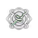 snake into a circle with triskele tail tattoo design idea