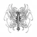 spinal cord biohazard tattoo design idea