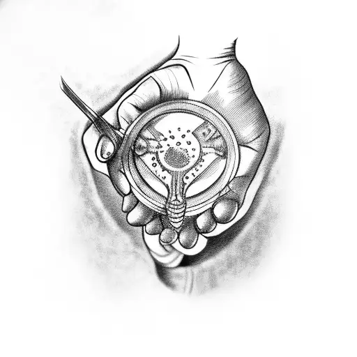 hand tattoo that includes drumsticks  tattoo design idea