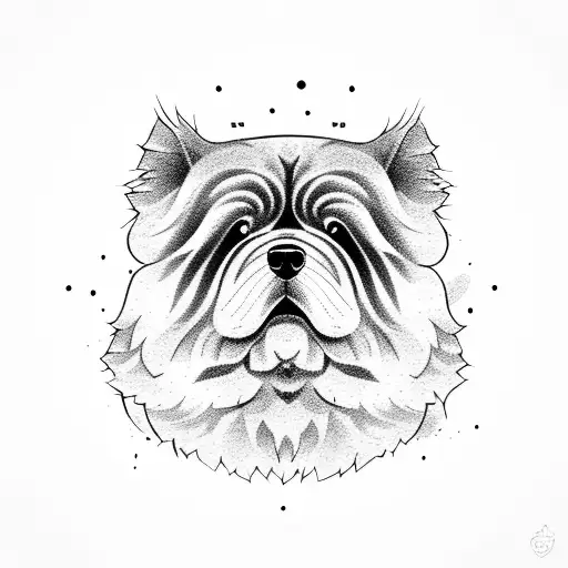 chow chow tattoo design idea