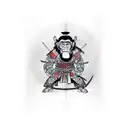 samurai monkey tattoo design idea