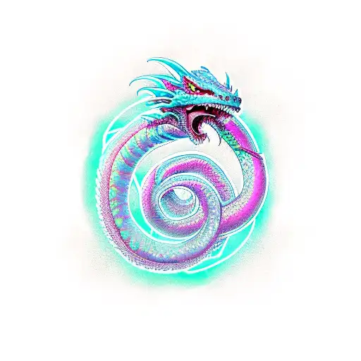 OUROBOROS DRAGON ALTERED CARBON tattoo design idea