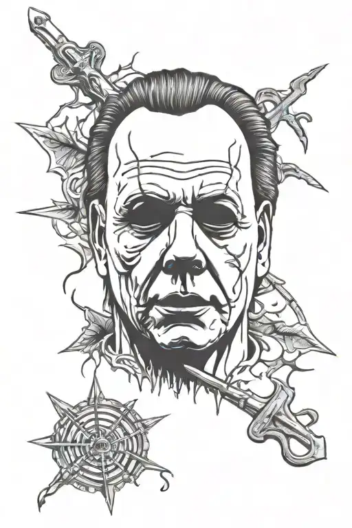 michael myers memoriam tattoo tattoo design idea