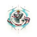 percussion tattoo design idea