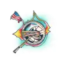 percussion tattoo design idea