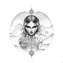 Selene tattoo design idea