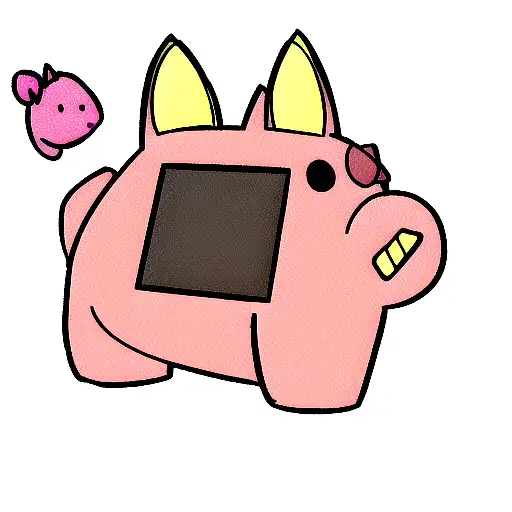 half pig half controller tattoo design idea