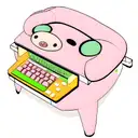 half pig half controller tattoo design idea