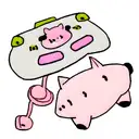 half pig half controller tattoo design idea