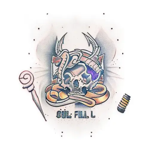 Mástil les paul tattoo design idea