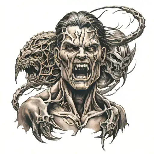 attack of the titans all over the arm tattoo design idea