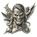 attack of the titans all over the arm tattoo design idea