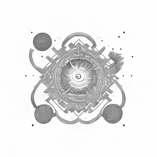 You Revolve Around Me, I Revolve Around You  tattoo design idea