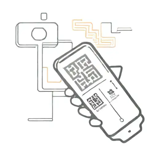 clocking in to work  QR code tattoo design idea