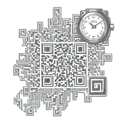 clocking in to work  QR code tattoo design idea