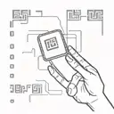 clocking in to work  QR code tattoo design idea