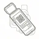 clocking in to work  QR code tattoo design idea