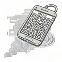 clocking in to work  QR code tattoo design idea