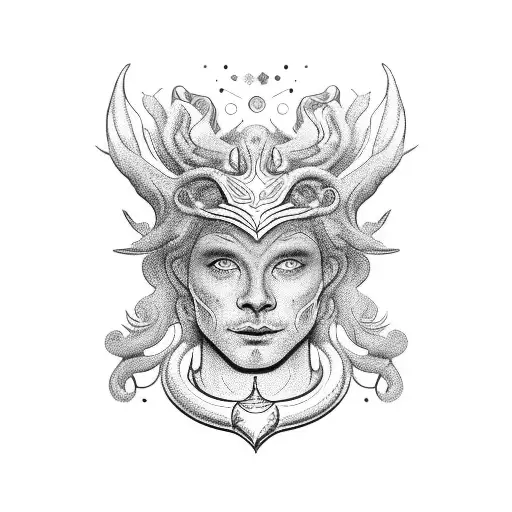 Oberon from midsummer nights dream. smaller than a 50 cent coin tattoo design idea