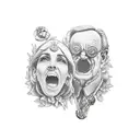 Pals Forever with handshake tattoo design idea