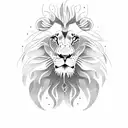 lion and Phoenix  tattoo design idea