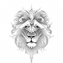 lion and Phoenix  tattoo design idea