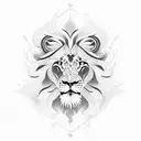 lion and Phoenix  tattoo design idea