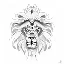 lion and Phoenix  tattoo design idea