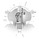 man looking through microscope down at a man looking through a telescope tattoo design idea