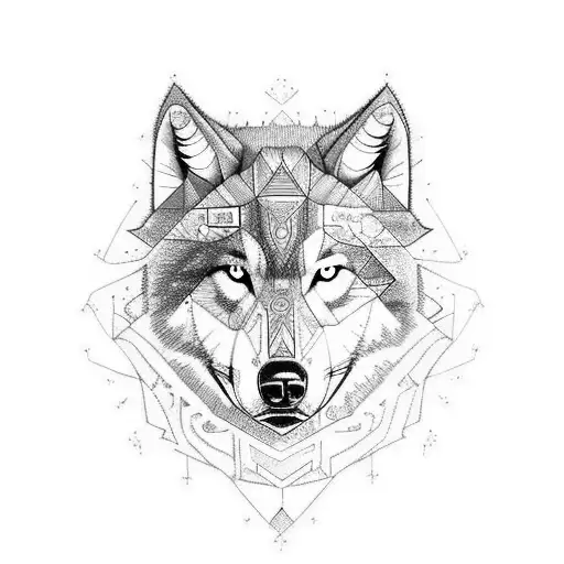 half wolf and the word "Gonzalez" tattoo design idea