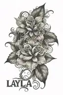 Layla name tattoo design idea