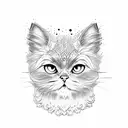 persian cat tattoo design idea