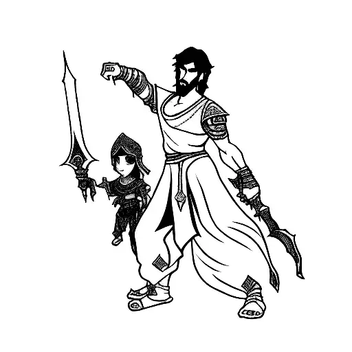 game prince of persia DOS version 1989 tattoo design idea