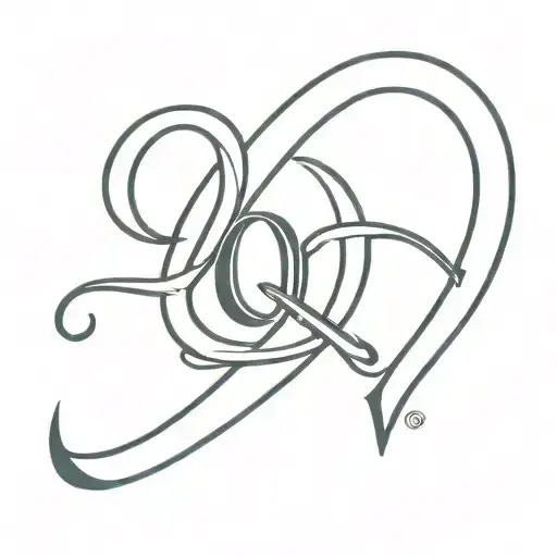 spade with letter Q inside tattoo design idea