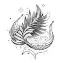turkey feather tattoo design idea