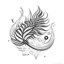 turkey feather tattoo design idea