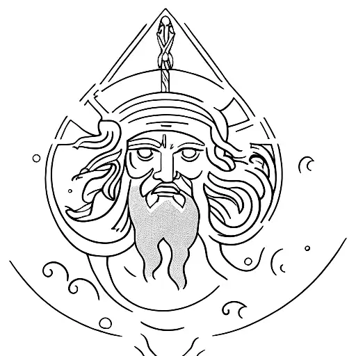 poseidon  tattoo design idea